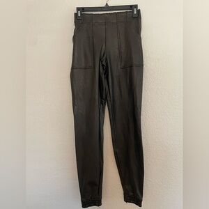SPANX Women’s Faux Leather Pull-on Black Pants